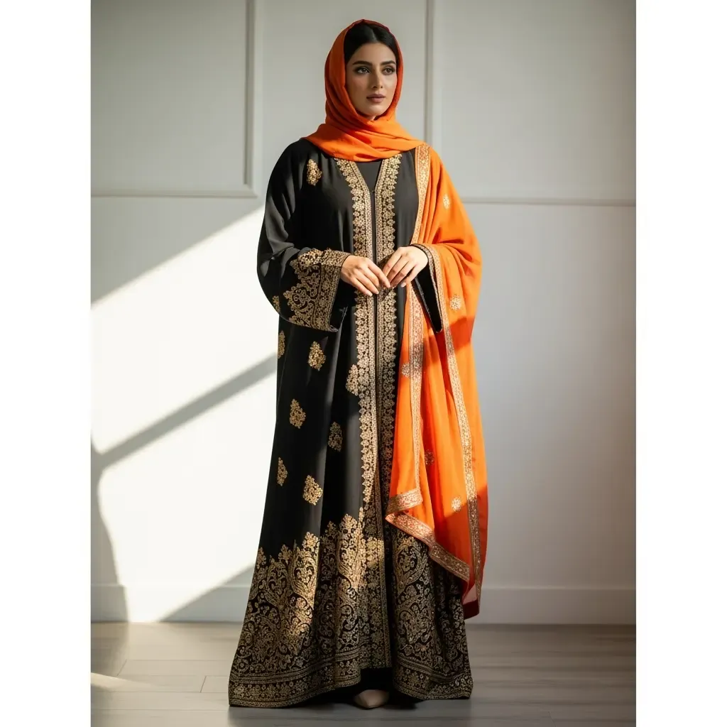 Pleated A-Line Abaya – 4 Colors