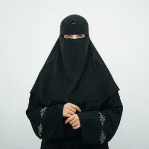 One Layer Niqab – Soft Jersey Black